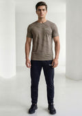Geometric Jacquard Khaki - Spendex Tee Tracksuit