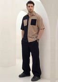 Dune Split - Khaki/Black Premium Safari Suit