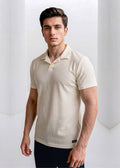 Imported Waffle Weave - Beige Polo