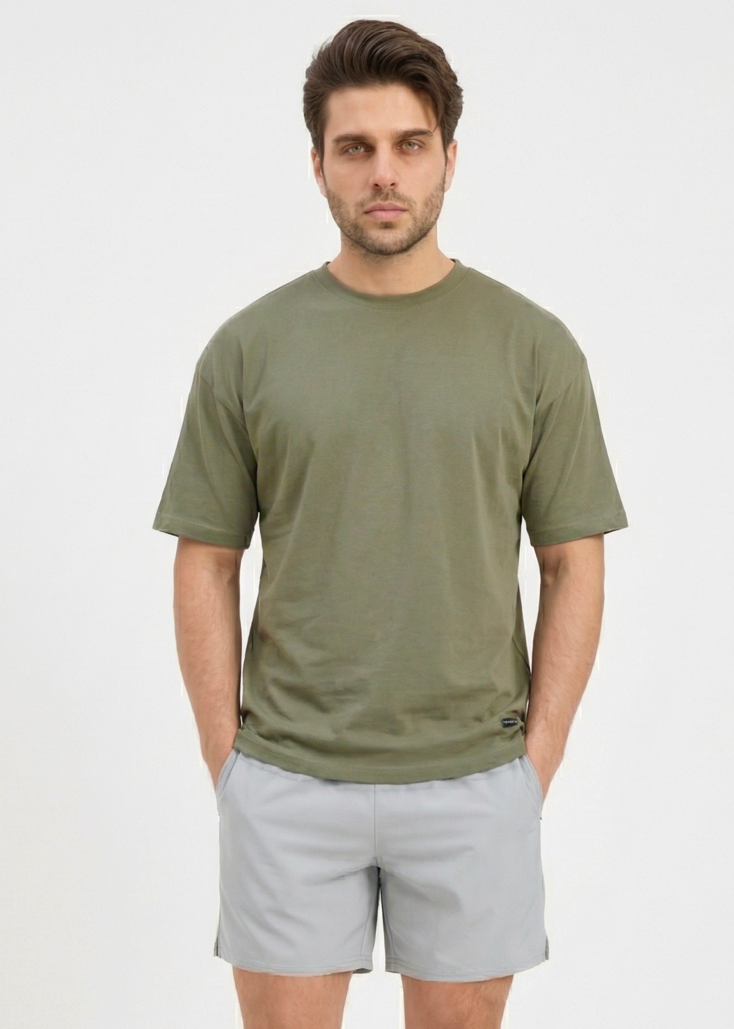 W Prime Oversized Tee - Sage Green 100% Cotton
