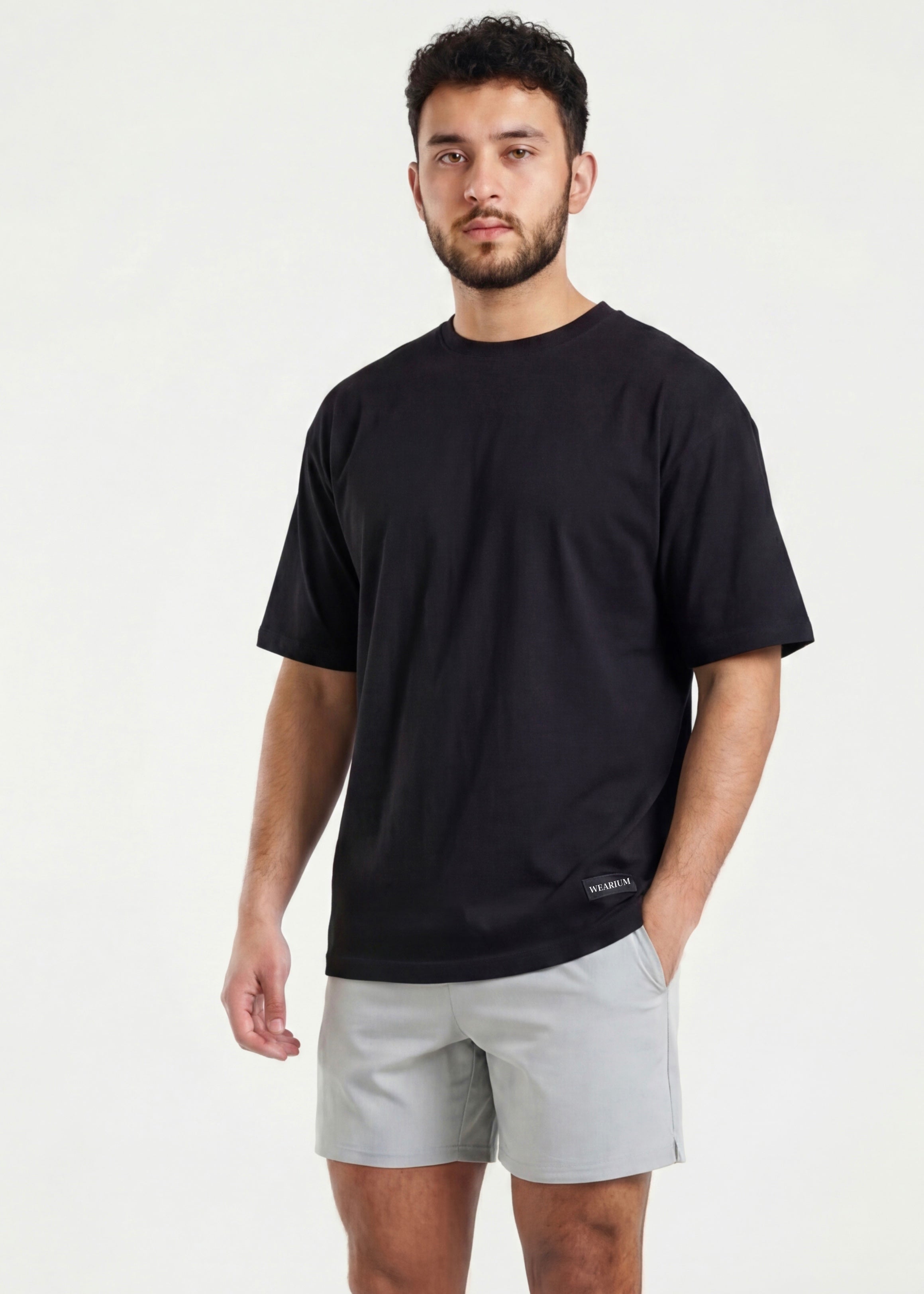 W Prime Oversized Tee - Black 100% Cotton