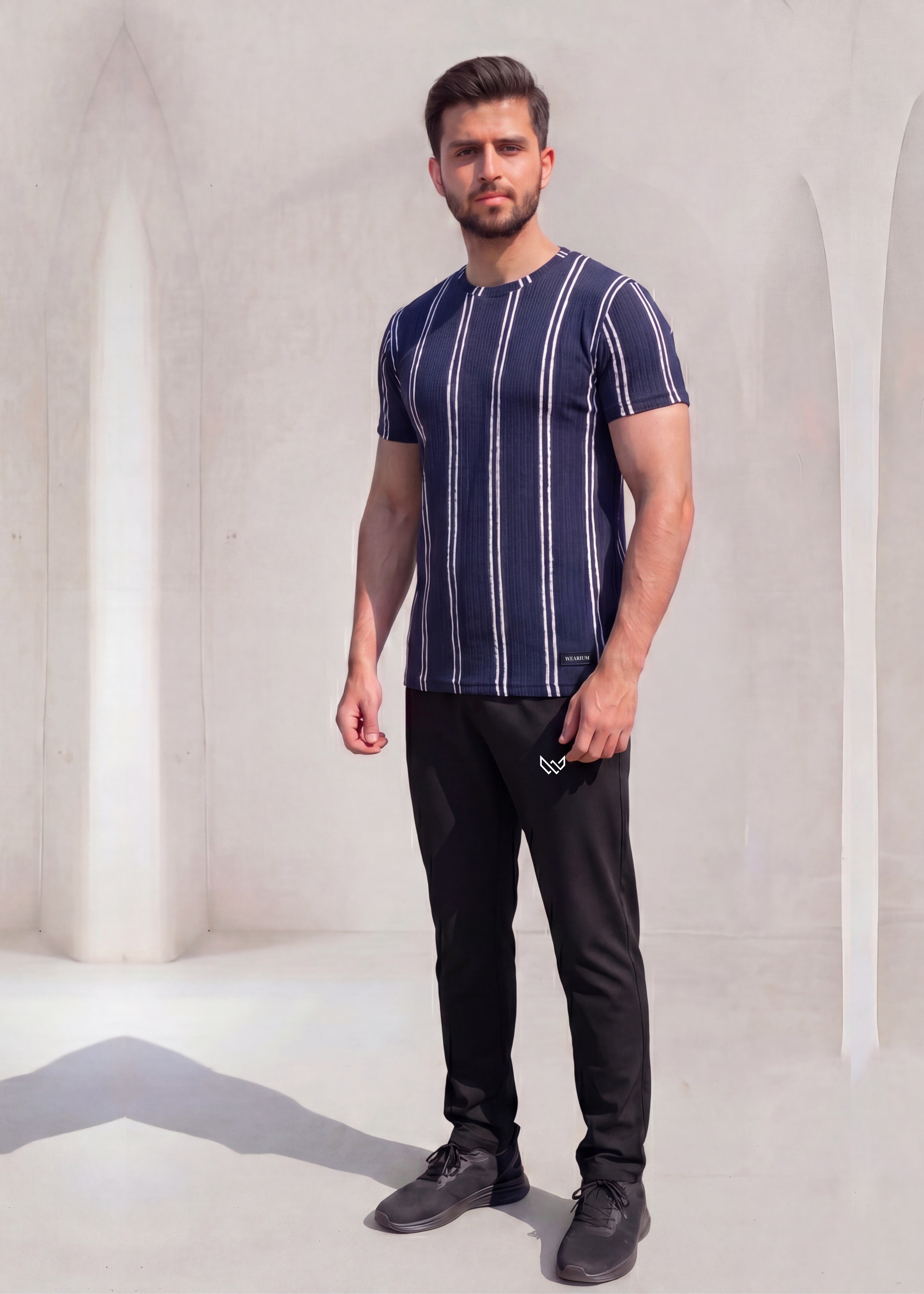 Retro Stripe Set - Black Twinset