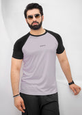 Raglan Stretch Tee - Silver/Black