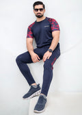 Knockout - Navy/Burgundy Tracksuit
