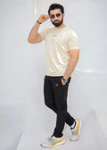 Textured Mesh Beige - Imported Lycra Tracksuit